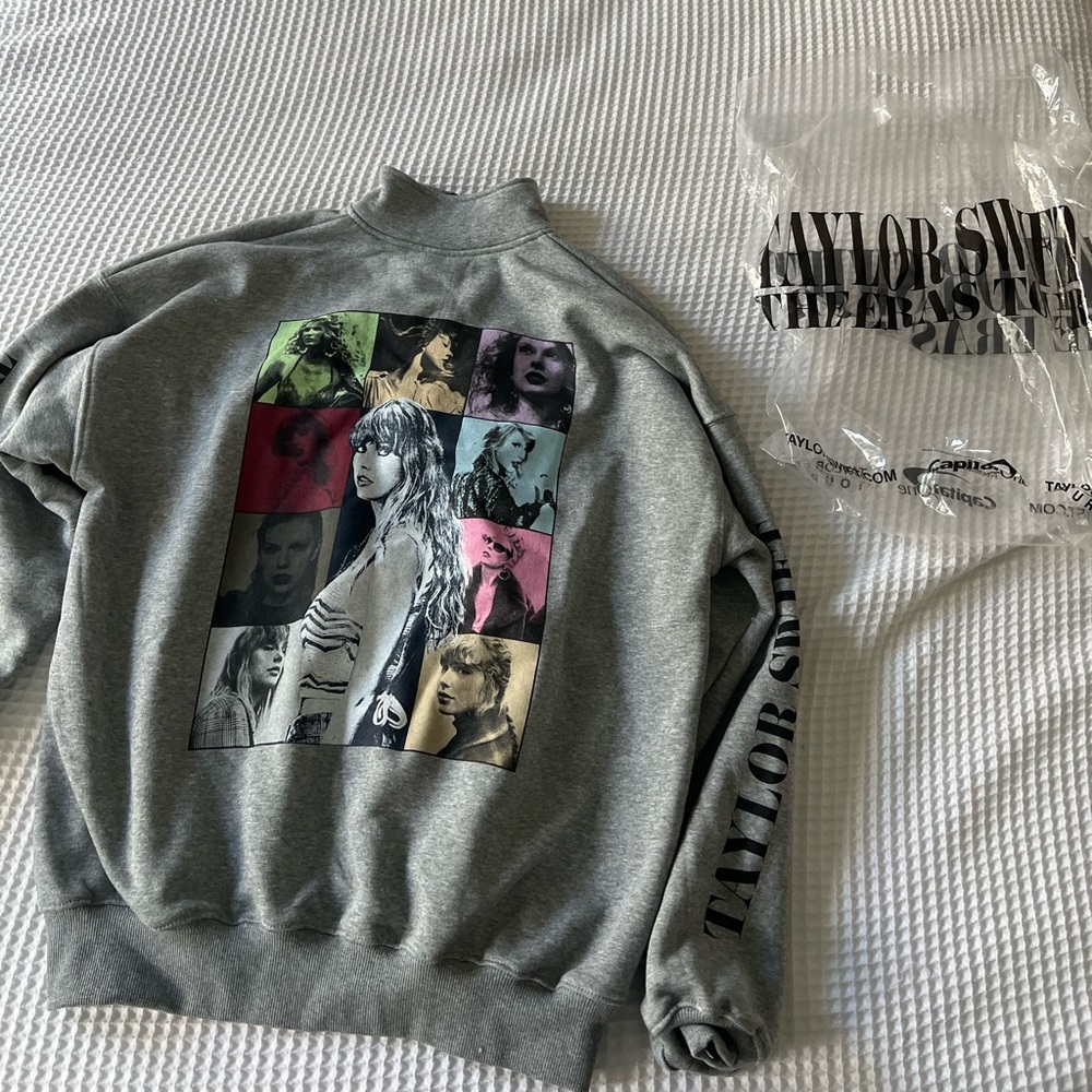 NWT Taylor Swift Official Era’s Merch from Concert, Grey Quarter zip